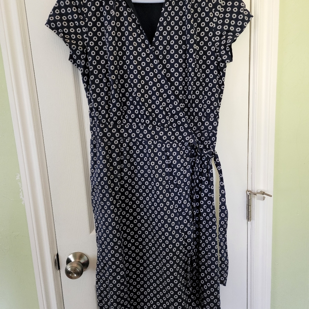 Women's Tie Wrap Midi Dress
